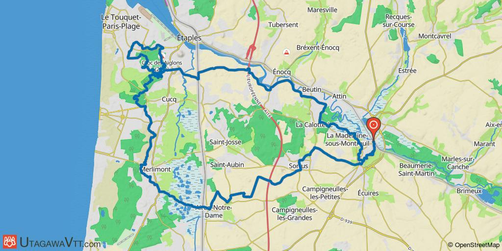 Parcours à l'ouest de Montreuil-sur-Mer