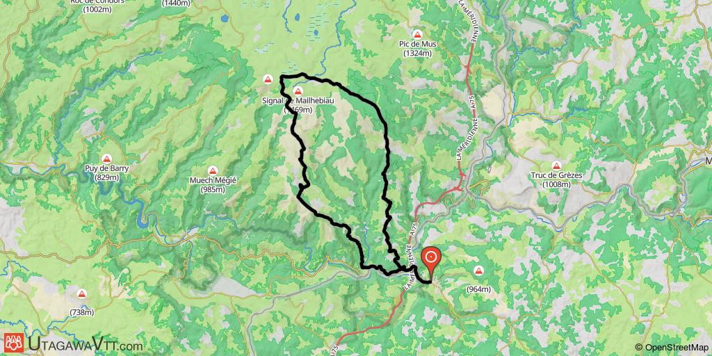 De la vallée du Lot au plateau de l'Aubrac
