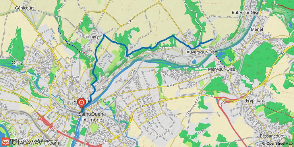 De Pontoise à Auvers-sur-Oise par la côte des Lamas