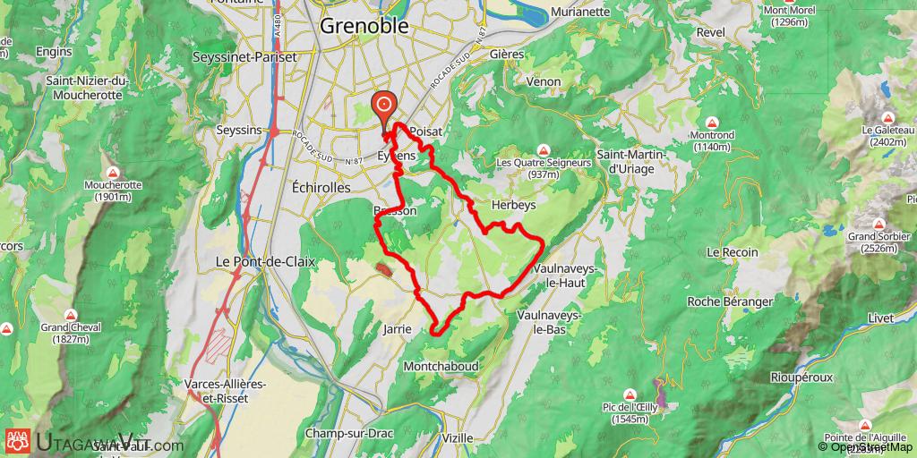 Les crêtes de Vaulnaveys et la Frange Verte