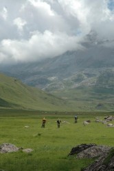 Etape 3 : On se retrouve à 1600m d'altitude (Achar de Aguas) avec une sorte de grande vallée avec une énorme prairie remplie de vaches, taureaux (!)  et chevaux. C'est vraiment magnifique !!