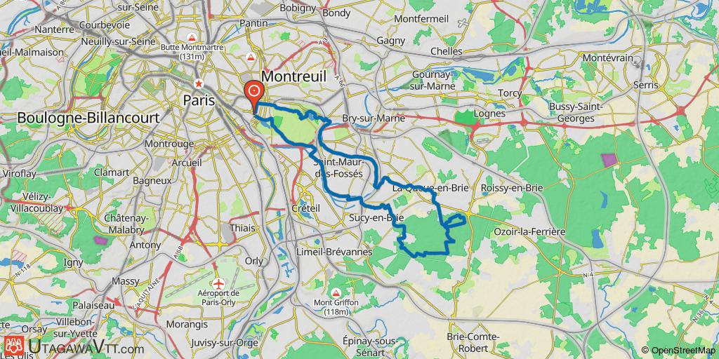 Paris (Porte Dorée) - Bois de Vincennes - Bord de Marne - Forêt de Notre-Dame