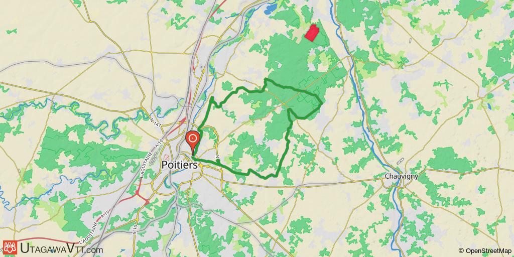 Poitiers - Forêt de Moulière par le GR