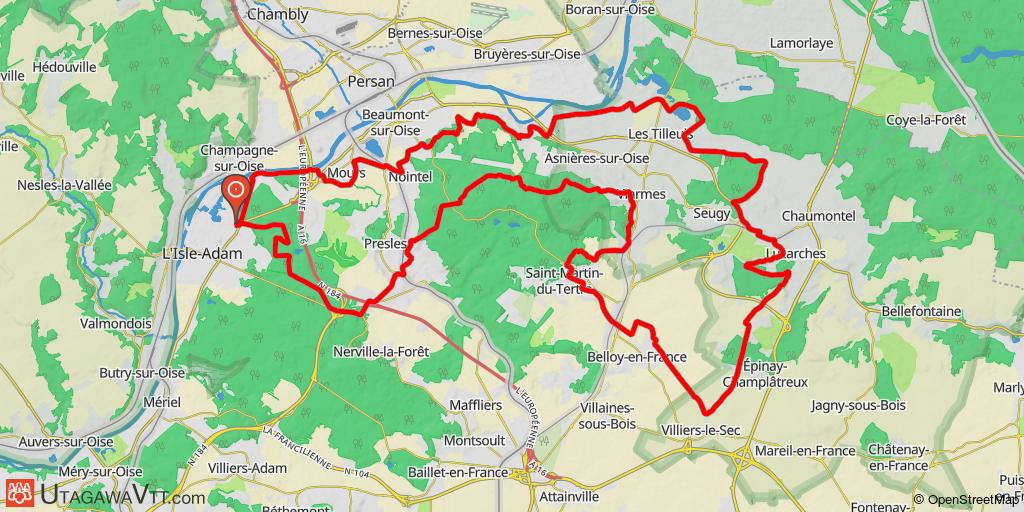 Tour en forêt de Carnelle et plaine de France au départ de l'Isle-Adam