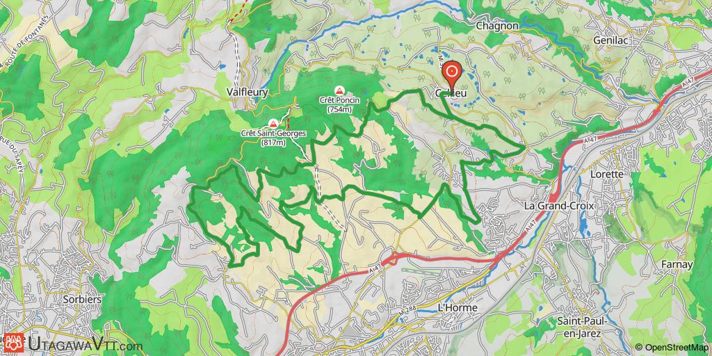 Cellieu - Chavanne par les coteaux face au Pilat