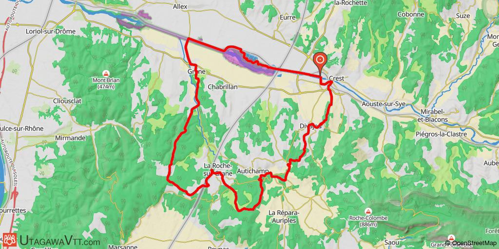 Crest - Grane - Roche sur Grane