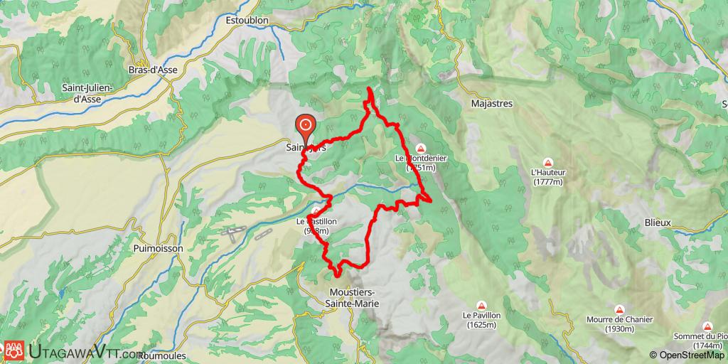 Domaine VTT Provence-Alpes - Secteur Verdon - Circuit N°4 : La Saint-Jursienne