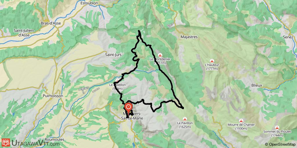 Domaine VTT Provence-Alpes - Secteur Verdon - Circuit N° 5 : Le Montdenier