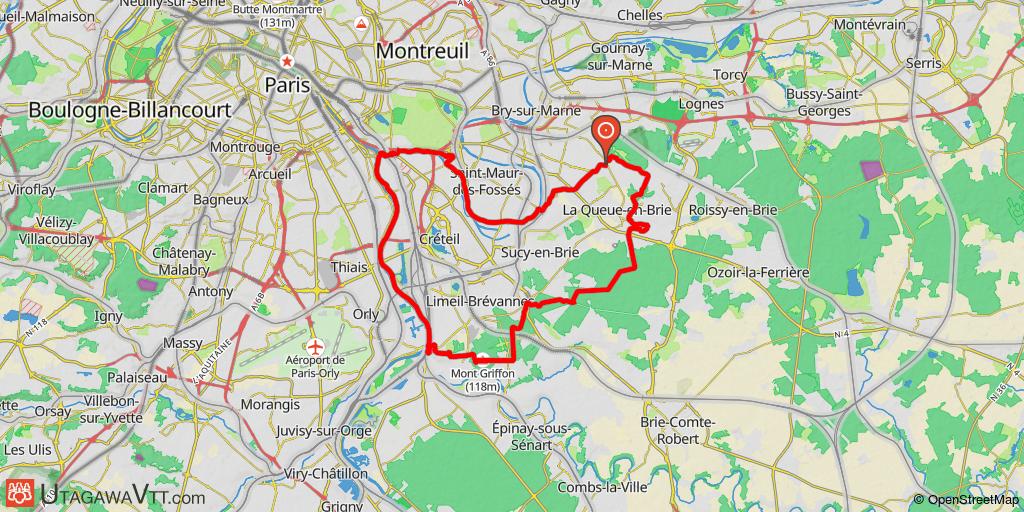 Boucle au sud-ouest du Plessis-Trévise