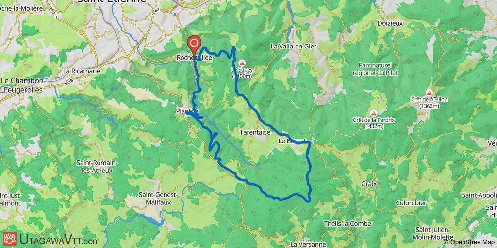 De Rochetaillée au Bessat (variante sentier VTT23)
