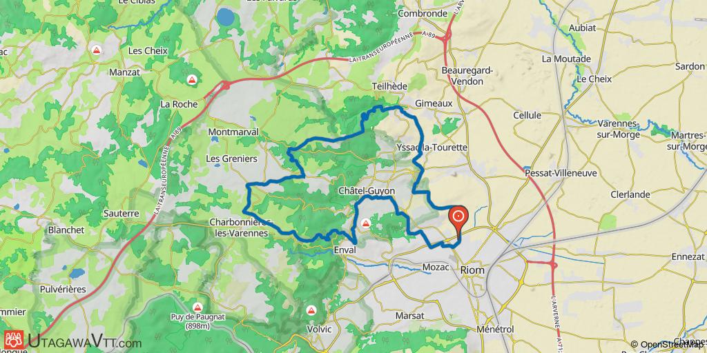 Riom - Douhady via Prompsat