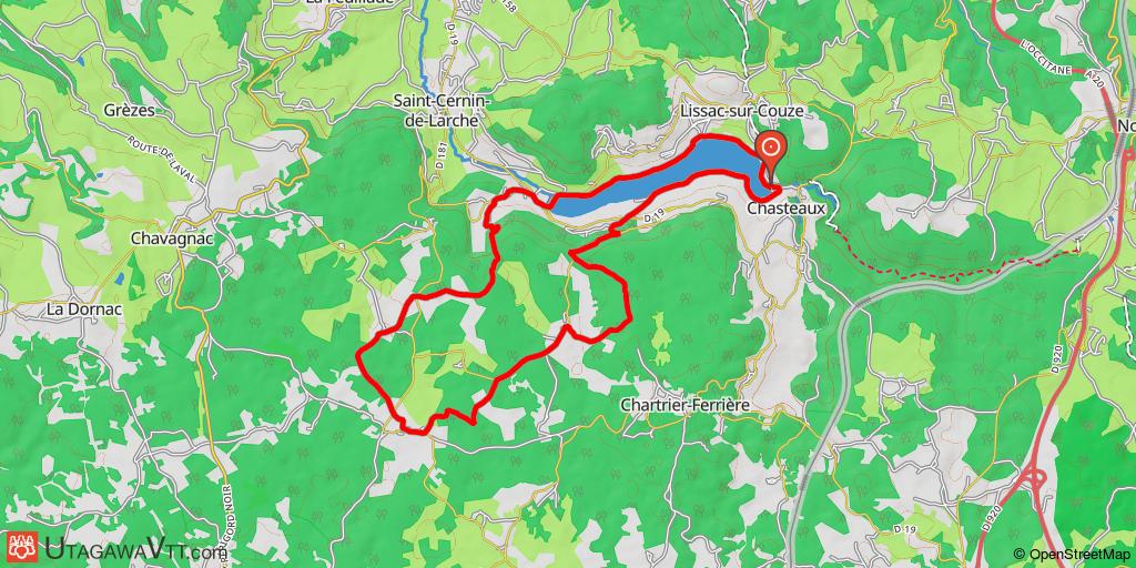 Lissac-sur-Couze - Circuit N° 5 :  Le château de Couzage