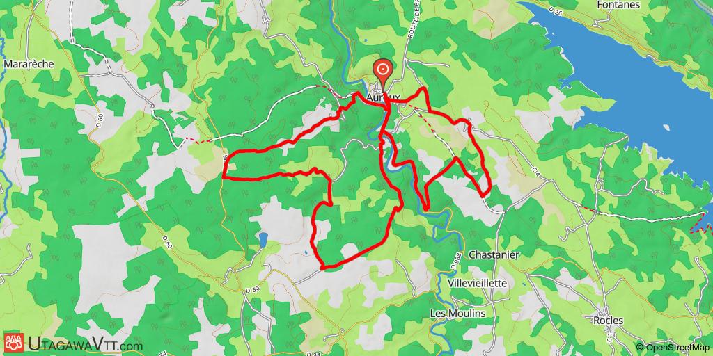 Circuit autour de la rivière Chapeauroux