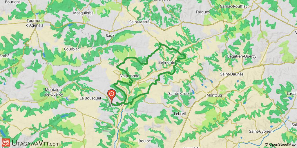 Boucle au nord-est de Belvèze