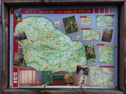 Bellenaves, Base VTT Le Vert Plateau, plan des circuits VTT