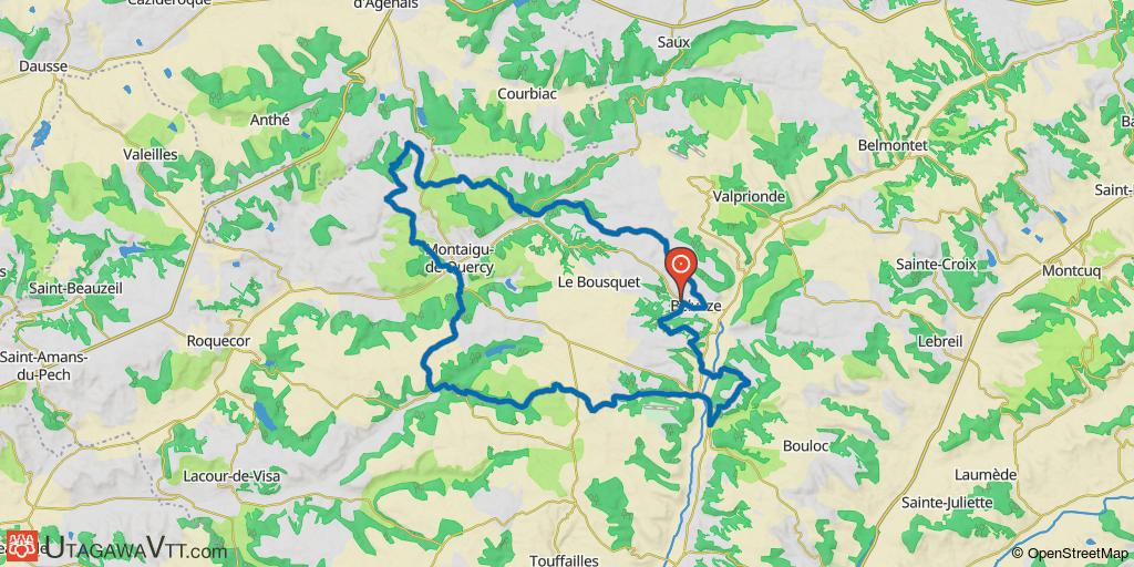 Circuit entre Belvèze et Montaigu-de-Quercy