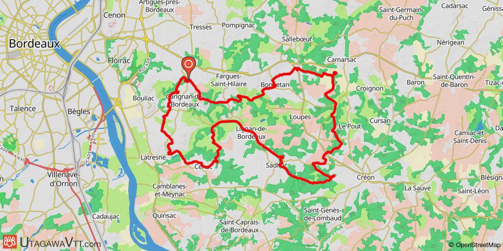 Circuit au départ de Carignan-de-Bordeaux