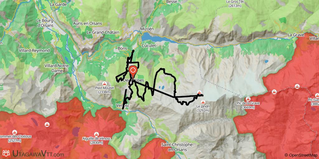 Descente sur le domaine des Deux-Alpes