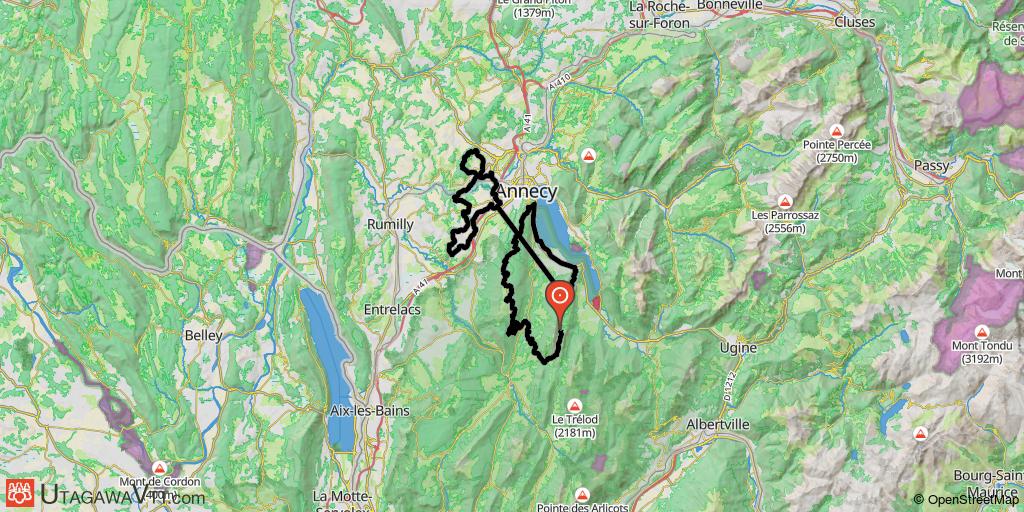 Tour de montagne derrière Entrevernes suivi par Semnoz