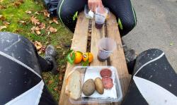 Le Calvaire, dernier ravito avec assiette garnie