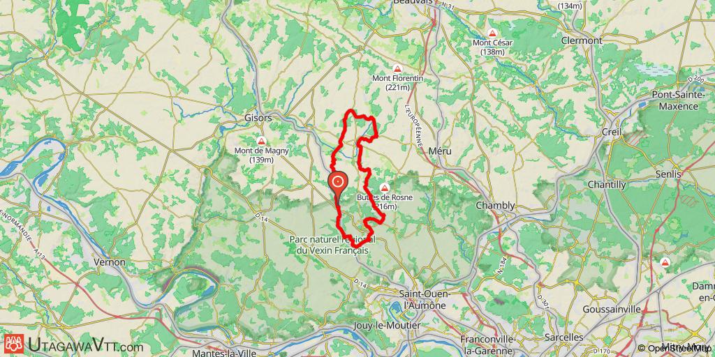Tour en Vexin - Départ de Chars vers le nord
