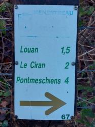 Indication des chemins de randonnée