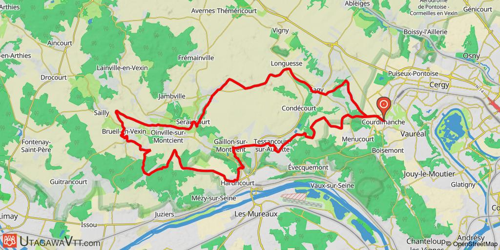 Tour en Vexin français au départ de Courdimanche
