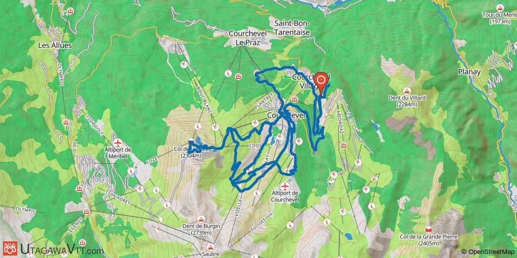 Courchevel - Col de la Loze puis Bike-park piste rouge et bleue