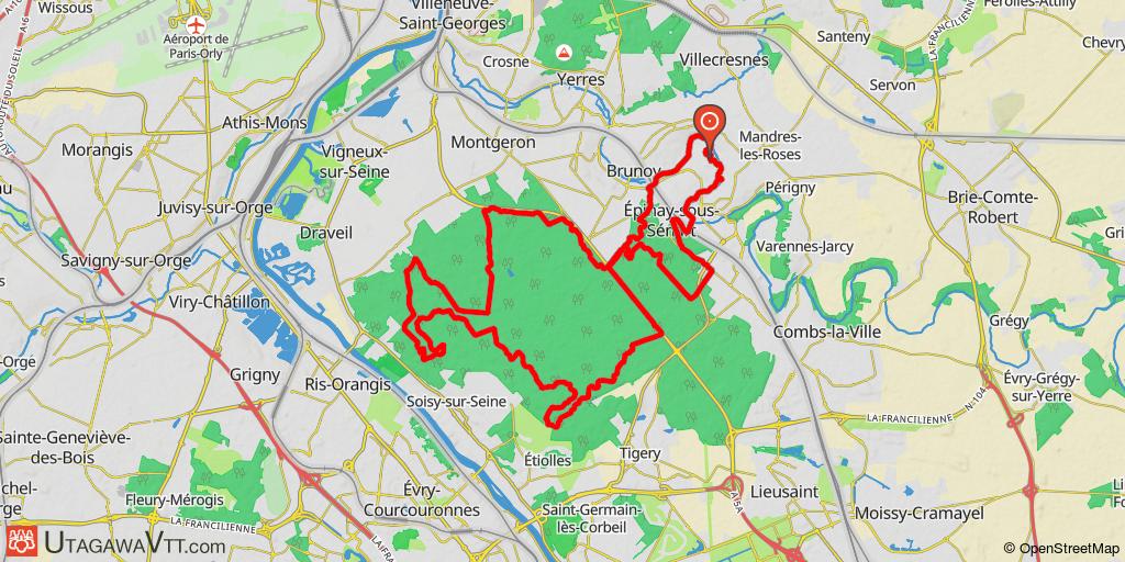 Forêt de Sénart en passant par les bords de l'Yerre