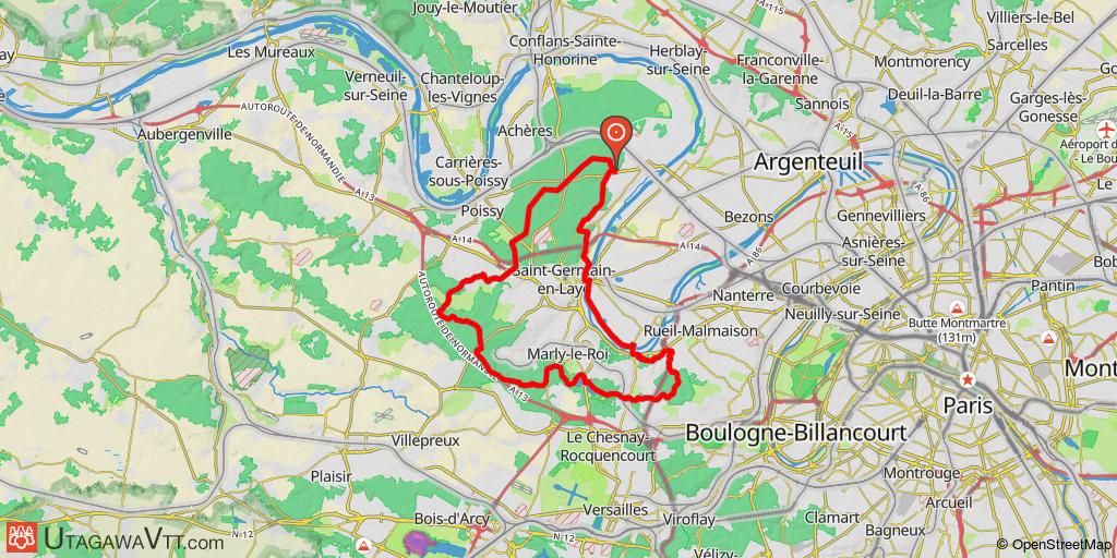 Boucle en forêts de Saint-Germain, Malmaison, Saint-Cucufa et Marly