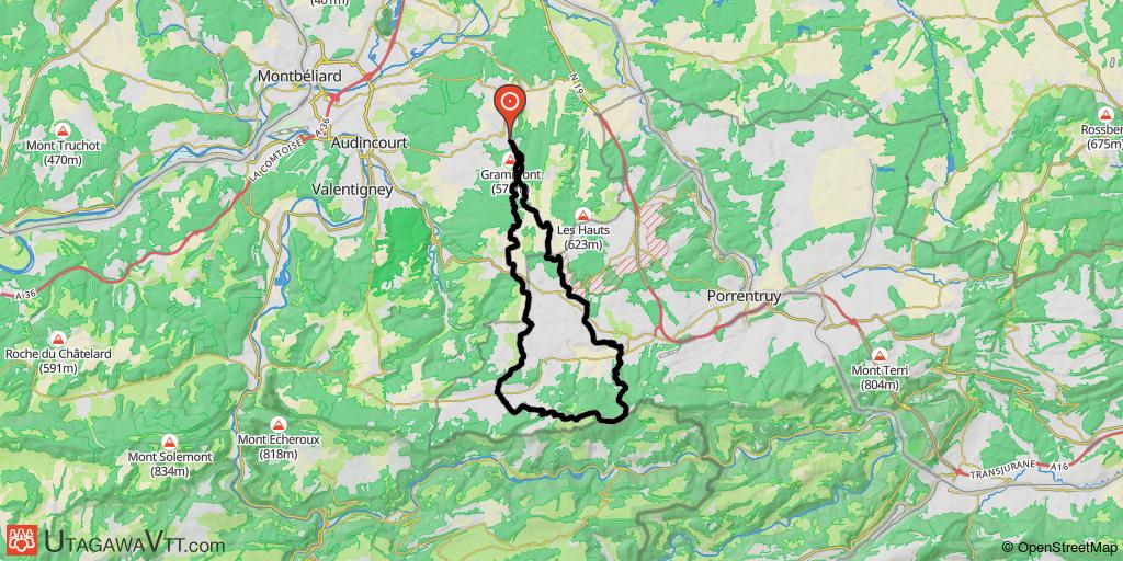 Roche d'Or par l'ouest - Variante 2