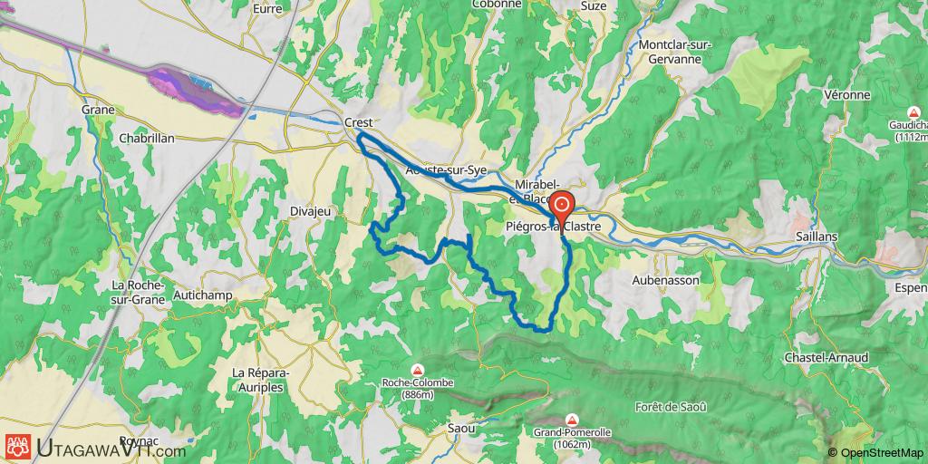 Boucle à l'ouest de Piégros-la-Clastre