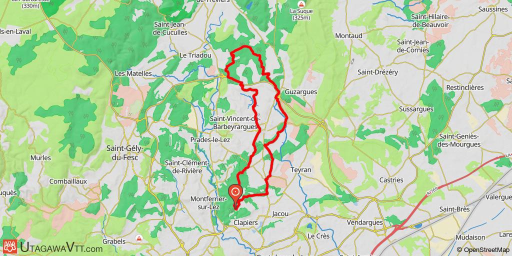 Clapiers, Assas et au delà du Lien par des monotraces
