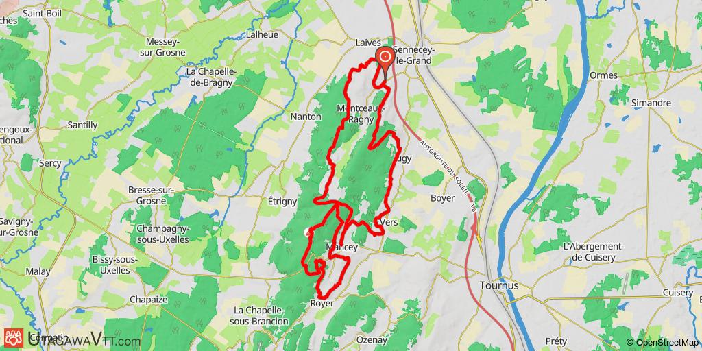 Sennecey-le-Grand - Rando des trois cols - 37 km
