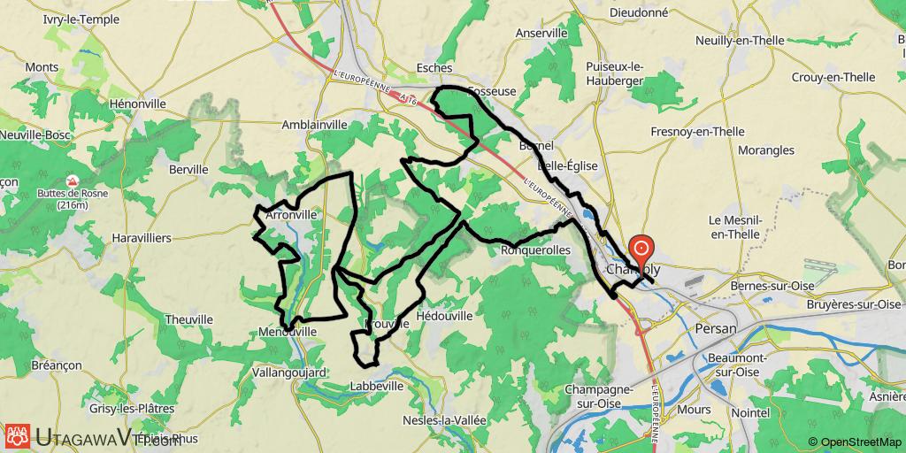 Tour en Vexin français et pays de Thelle au départ de Chambly