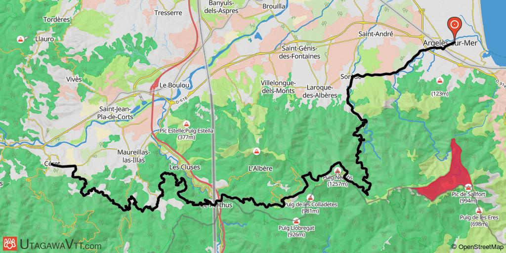 Raid d'Argelès à Foix - Etape 1/5 : Argelès - Ceret