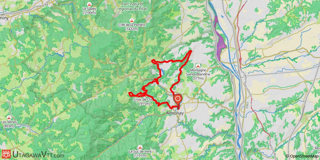 Annonay - Col du Fayet - Ternay - Burdignes