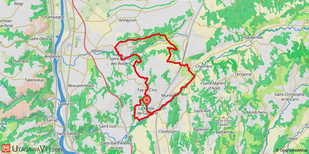 Espace VTT-FFC - Drôme - Circuit N° 8 : La Motte de Galaure