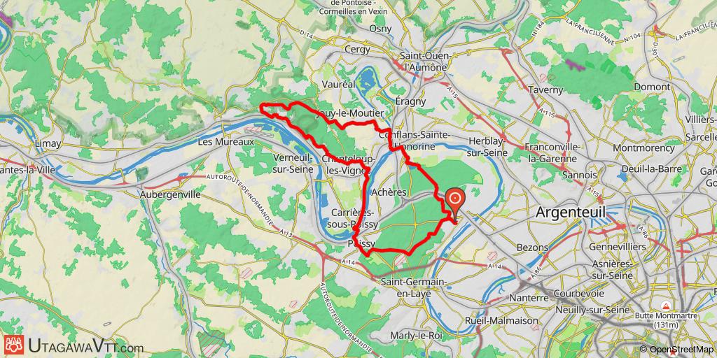 Tour vers l'Hautil au départ de Maisons-Laffitte