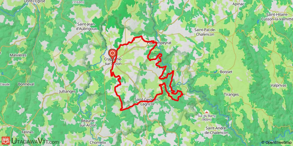 Craponne  - Vallée de l'Ance : Circuit N° 56