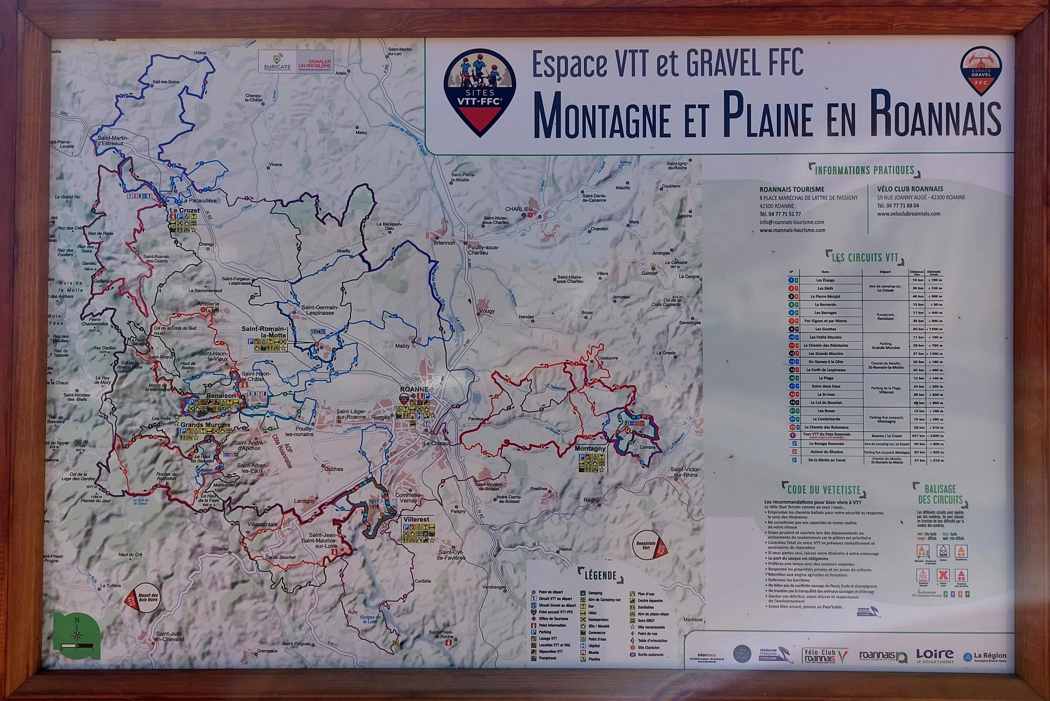 Espace FFC-VTT et gravel - Montagne et Plaine en Roannais - Circuit N° 12 : Les Grands Murcins