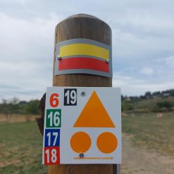 Plage de Villerest, départ des circuits VTT et du GRP