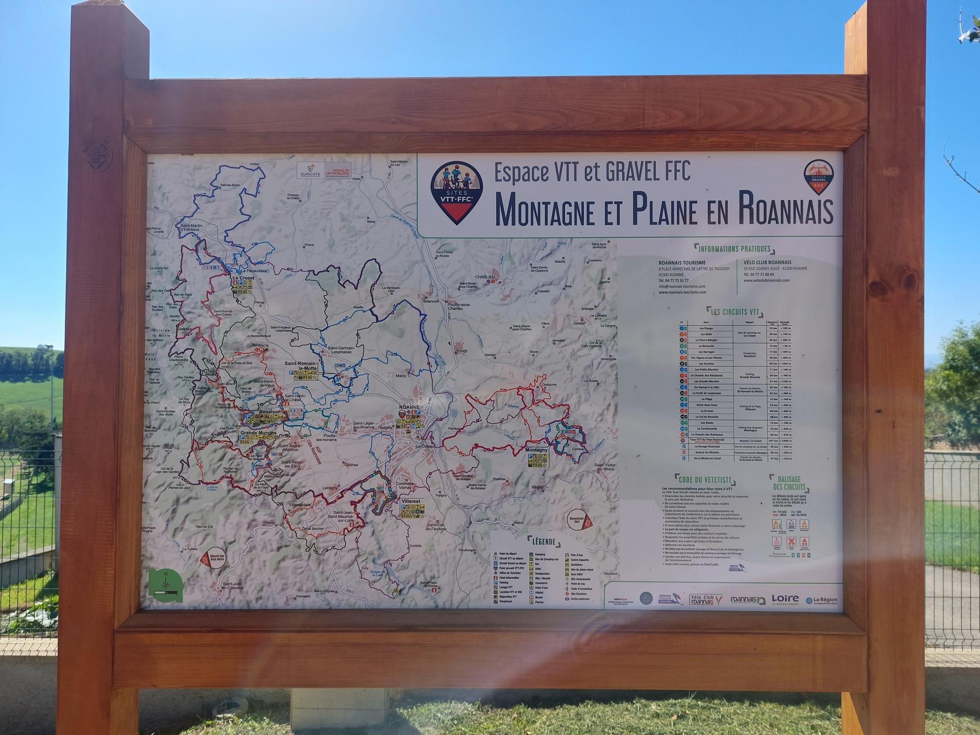 Espace FFC-VTT et gravel - Montagne et Plaine en Roannais - Circuit N° 23 : Le chemin des ruisseaux
