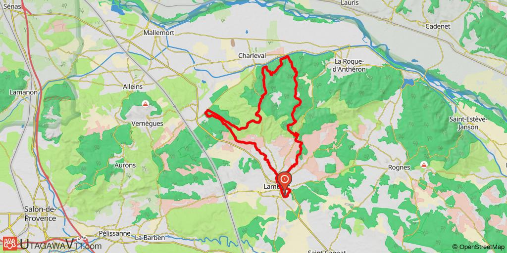 Circuit au nord de Lambesc