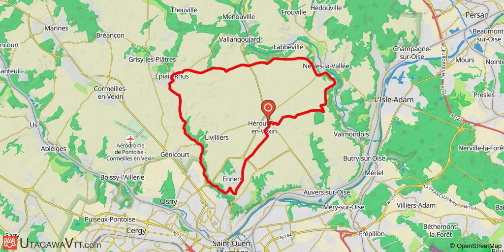 La croix à Baptiste et le hameau de Mézières