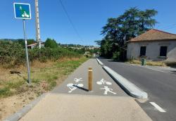 Piste cyclable entre Renaison et St André d'Apchon