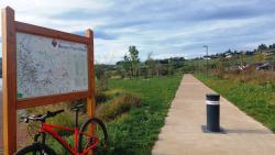 Villerest Plage, panneau des circuits VTT FFC