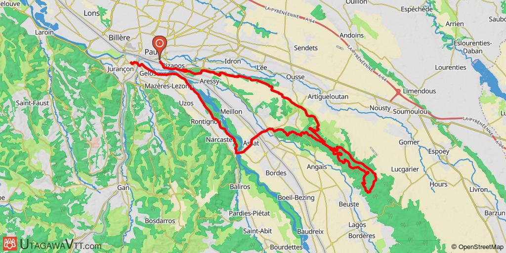 Circuit au sud-est de Pau