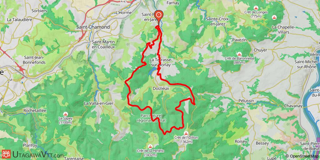 Boucle dans le Pilat à partir de St Paul en Jarez
