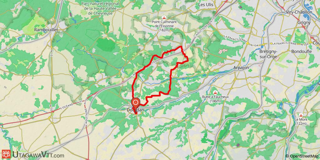 Dourdan - Vaugrigneuse - Briis-sous-Forges - Angervilliers - Dourdan